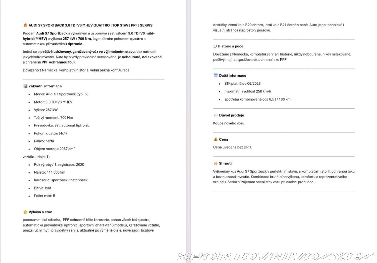 Audi S7 Sportback typ F2